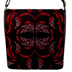 Floral Folk Damask Pattern Fantasy Flowers Floral Geometric Fantasy Flap Closure Messenger Bag (s) by Eskimos