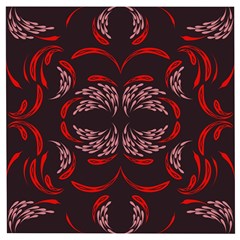 Floral Folk Damask Pattern Fantasy Flowers Floral Geometric Fantasy Wooden Puzzle Square by Eskimos