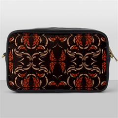 Floral Folk Damask Pattern Fantasy Flowers Floral Geometric Fantasy Toiletries Bag (one Side) by Eskimos