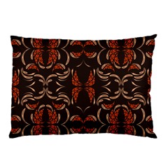 Floral Folk Damask Pattern Fantasy Flowers Floral Geometric Fantasy Pillow Case (two Sides) by Eskimos