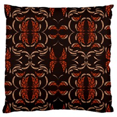 Floral Folk Damask Pattern Fantasy Flowers Floral Geometric Fantasy Standard Flano Cushion Case (two Sides) by Eskimos