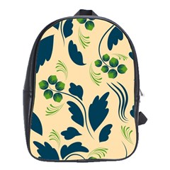 Folk Flowers Print Floral Pattern Ethnic Art School Bag (large) by Eskimos