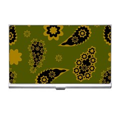 Floral Pattern Paisley Style Paisley Print  Doodle Background Business Card Holder by Eskimos