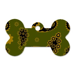 Floral Pattern Paisley Style Paisley Print  Doodle Background Dog Tag Bone (one Side) by Eskimos