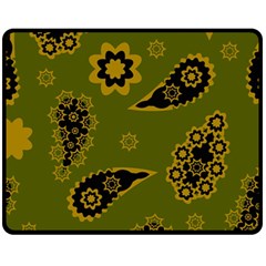 Floral Pattern Paisley Style Paisley Print  Doodle Background Fleece Blanket (medium)  by Eskimos