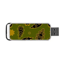 Floral Pattern Paisley Style Paisley Print  Doodle Background Portable Usb Flash (one Side) by Eskimos