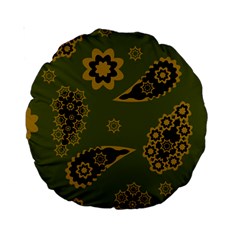 Floral Pattern Paisley Style Paisley Print  Doodle Background Standard 15  Premium Round Cushions by Eskimos