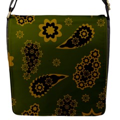 Floral Pattern Paisley Style Paisley Print  Doodle Background Flap Closure Messenger Bag (s) by Eskimos