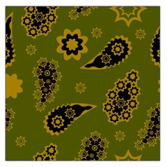 Floral Pattern Paisley Style Paisley Print  Doodle Background Large Satin Scarf (square) by Eskimos