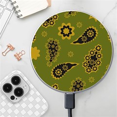 Floral Pattern Paisley Style Paisley Print  Doodle Background Wireless Charger