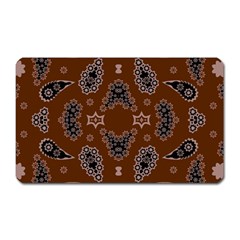 Floral Pattern Paisley Style Paisley Print  Doodle Background Magnet (rectangular) by Eskimos