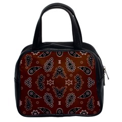 Floral Pattern Paisley Style Paisley Print  Doodle Background Classic Handbag (two Sides) by Eskimos