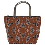 Floral pattern paisley style Paisley print. Doodle background Bucket Bag Front