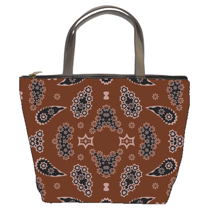 Floral pattern paisley style Paisley print. Doodle background Bucket Bag