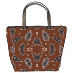 Floral pattern paisley style Paisley print. Doodle background Bucket Bag Back