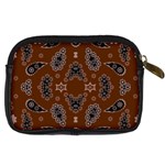 Floral pattern paisley style Paisley print. Doodle background Digital Camera Leather Case Back