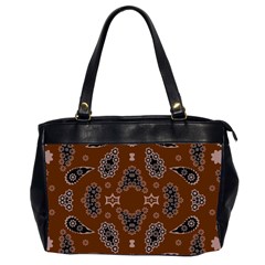 Floral Pattern Paisley Style Paisley Print  Doodle Background Oversize Office Handbag (2 Sides) by Eskimos