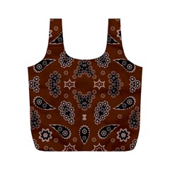 Floral Pattern Paisley Style Paisley Print  Doodle Background Full Print Recycle Bag (m) by Eskimos