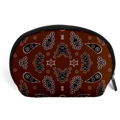 Floral Pattern Paisley Style Paisley Print  Doodle Background Accessory Pouch (large) by Eskimos