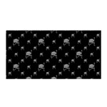 Grey And Black Alien Dancing Girls Drawing Pattern Satin Wrap Front