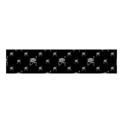 Grey And Black Alien Dancing Girls Drawing Pattern Velvet Scrunchie by dflcprintsclothing