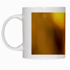 Orange Vibrant Abstract White Mugs by DimitriosArt