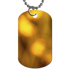 Orange Vibrant Abstract Dog Tag (one Side) by DimitriosArt