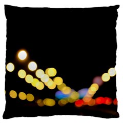 City Lights Series No3 Large Flano Cushion Case (one Side) by DimitriosArt