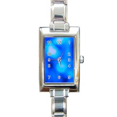 Blue Vibrant Abstract Rectangle Italian Charm Watch by DimitriosArt