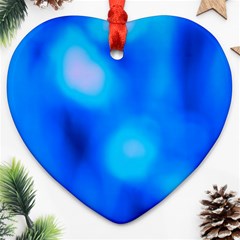 Blue Vibrant Abstract Ornament (heart) by DimitriosArt