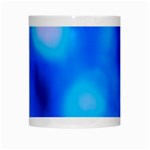 Blue Vibrant Abstract White Mugs Center