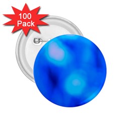 Blue Vibrant Abstract 2 25  Buttons (100 Pack)  by DimitriosArt