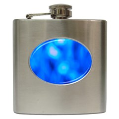 Blue Vibrant Abstract Hip Flask (6 Oz) by DimitriosArt