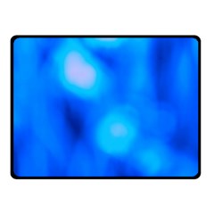 Blue Vibrant Abstract Fleece Blanket (small)