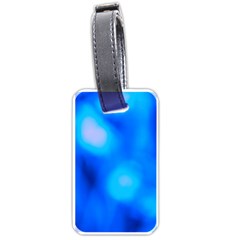 Blue Vibrant Abstract Luggage Tag (one Side) by DimitriosArt