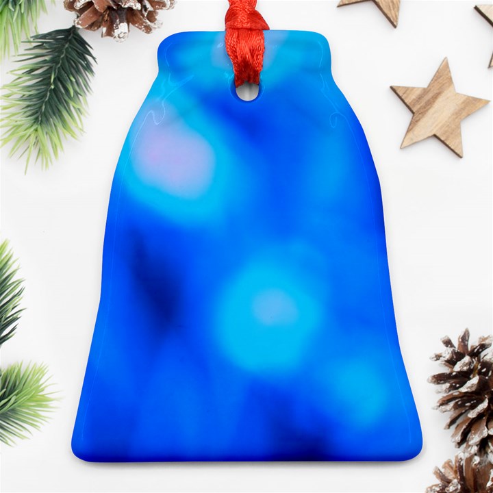 Blue Vibrant Abstract Ornament (Bell)