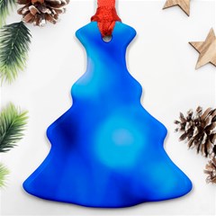 Blue Vibrant Abstract Christmas Tree Ornament (two Sides) by DimitriosArt