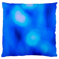 Blue Vibrant Abstract Large Cushion Case (one Side) by DimitriosArt