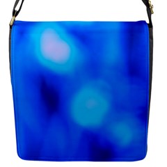 Blue Vibrant Abstract Flap Closure Messenger Bag (s) by DimitriosArt