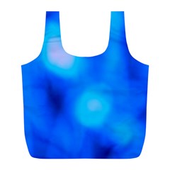 Blue Vibrant Abstract Full Print Recycle Bag (l) by DimitriosArt