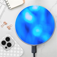 Blue Vibrant Abstract Wireless Charger by DimitriosArt