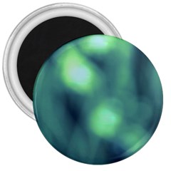 Green Vibrant Abstract 3  Magnets by DimitriosArt