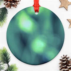 Green Vibrant Abstract Ornament (round) by DimitriosArt