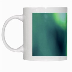 Green Vibrant Abstract White Mugs by DimitriosArt