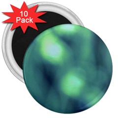 Green Vibrant Abstract 3  Magnets (10 Pack)  by DimitriosArt