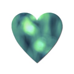 Green Vibrant Abstract Heart Magnet by DimitriosArt