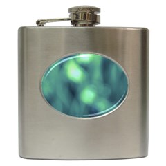 Green Vibrant Abstract Hip Flask (6 Oz) by DimitriosArt