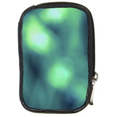 Green Vibrant Abstract Compact Camera Leather Case