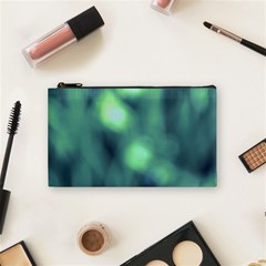 Green Vibrant Abstract Cosmetic Bag (small) by DimitriosArt