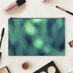 Green Vibrant Abstract Cosmetic Bag (large) by DimitriosArt